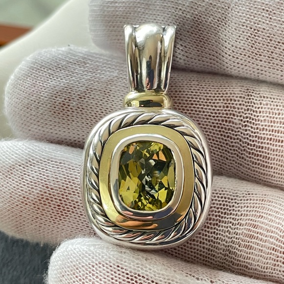 David Yurman Jewelry - David Yurman XL Albion Enhancer with Faceted Lemon Citrine 1.5"
